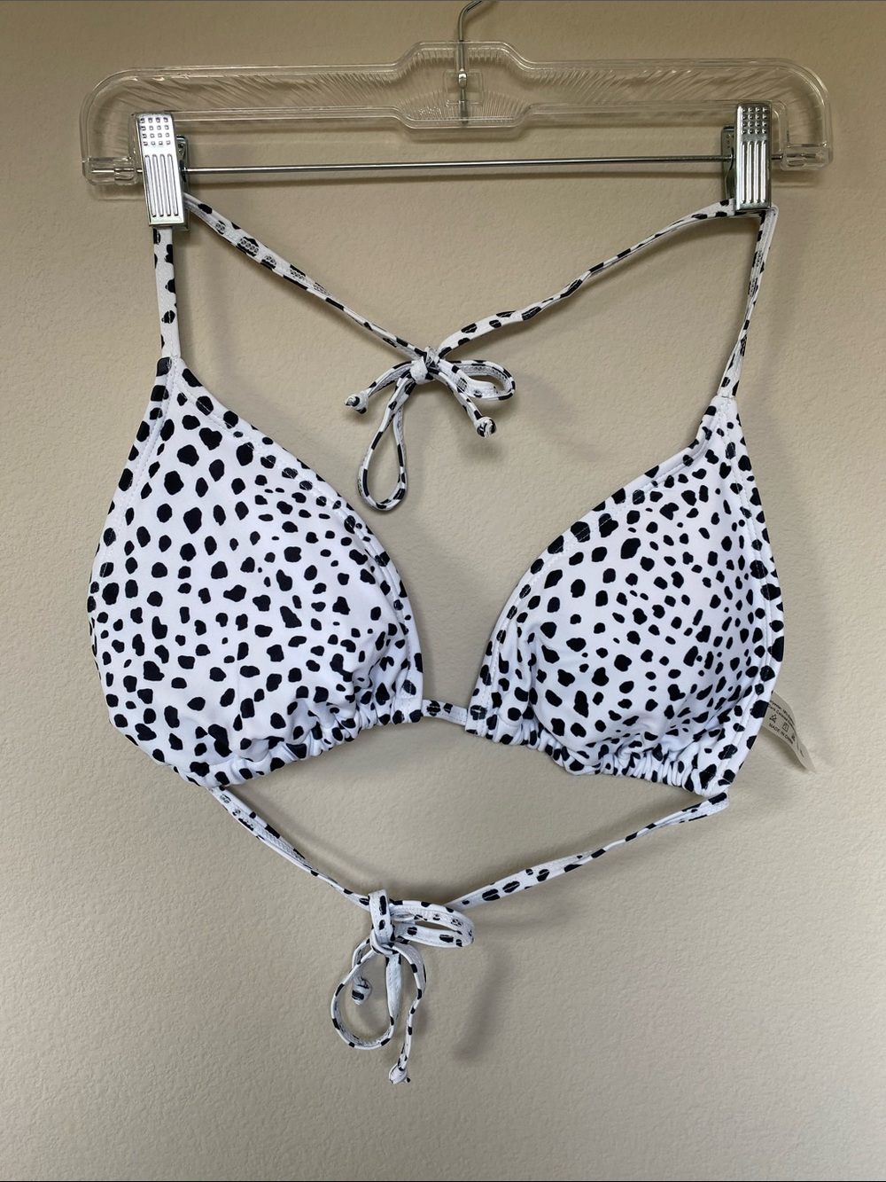 Black and White Triangle Bikini Top - NWOT